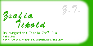 zsofia tipold business card